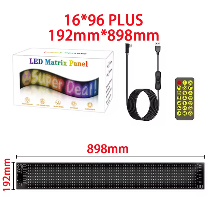 Pantalla Suave LED 16*96 Plus 19*90cm