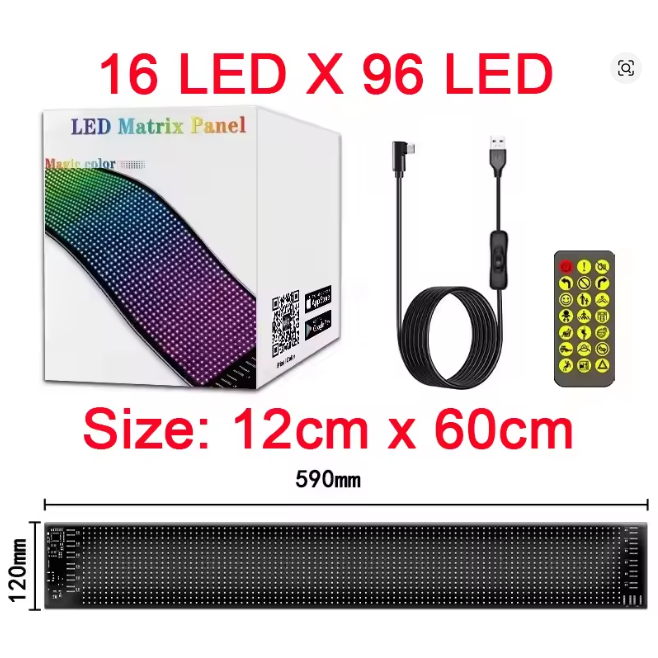Pantalla Suave LED 16*96 12*60cm