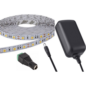 COMBO: ROLLO DE LED 5050 PARA EXTERIOR CON ELIMINADOR VARIOS COLORES